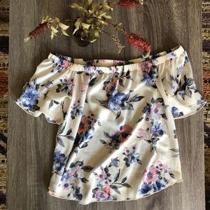 Floral off the shoulder top